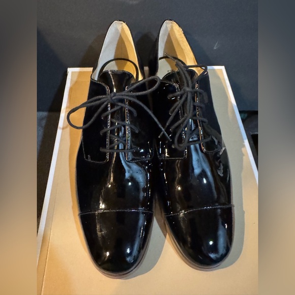 New Michael Kors Pierce Lace up Oxfordsp Oxford Black Patent size 9 - Picture 5 of 13